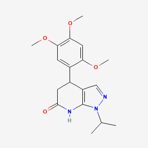 molecular formula C18H23N3O4 B3730537 1-isopropyl-4-(2,4,5-trimethoxyphenyl)-1,4,5,7-tetrahydro-6H-pyrazolo[3,4-b]pyridin-6-one 