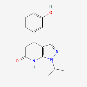 molecular formula C15H17N3O2 B3730545 4-(3-hydroxyphenyl)-1-isopropyl-1,4,5,7-tetrahydro-6H-pyrazolo[3,4-b]pyridin-6-one 