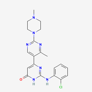 molecular formula C20H22ClN7O B3730552 2-[(2-chlorophenyl)amino]-4'-methyl-2'-(4-methyl-1-piperazinyl)-4,5'-bipyrimidin-6(1H)-one 