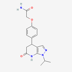 2-[4-(1-isopropyl-6-oxo-4,5,6,7-tetrahydro-1H-pyrazolo[3,4-b]pyridin-4-yl)phenoxy]acetamide