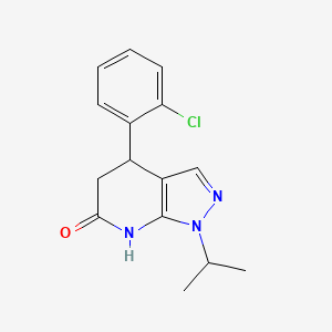 molecular formula C15H16ClN3O B3730561 4-(2-chlorophenyl)-1-isopropyl-1,4,5,7-tetrahydro-6H-pyrazolo[3,4-b]pyridin-6-one 