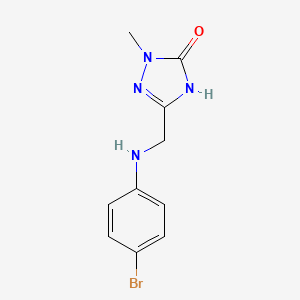 molecular formula C10H11BrN4O B3730562 5-{[(4-bromophenyl)amino]methyl}-2-methyl-2,4-dihydro-3H-1,2,4-triazol-3-one 