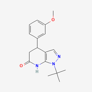 molecular formula C17H21N3O2 B3730582 1-tert-butyl-4-(3-methoxyphenyl)-1,4,5,7-tetrahydro-6H-pyrazolo[3,4-b]pyridin-6-one 
