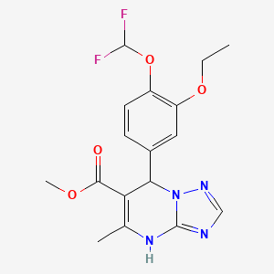 molecular formula C17H18F2N4O4 B3730596 methyl 7-[4-(difluoromethoxy)-3-ethoxyphenyl]-5-methyl-4,7-dihydro[1,2,4]triazolo[1,5-a]pyrimidine-6-carboxylate 