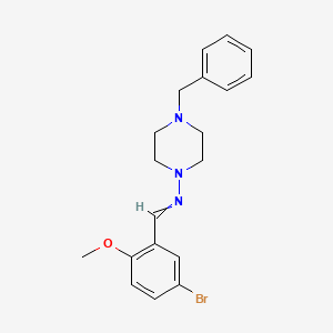 4-benzyl-N-(5-bromo-2-methoxybenzylidene)-1-piperazinamine