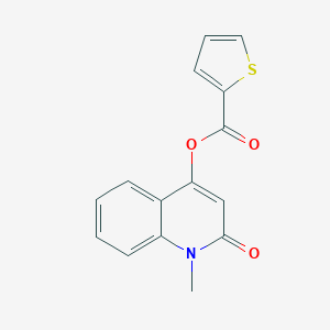molecular formula C15H11NO3S B373065 1-Methyl-2-oxo-1,2-dihydro-4-quinolinyl 2-thiophenecarboxylate 