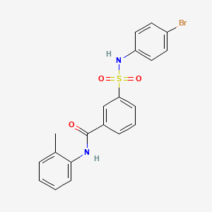 molecular formula C20H17BrN2O3S B3730679 3-{[(4-bromophenyl)amino]sulfonyl}-N-(2-methylphenyl)benzamide 