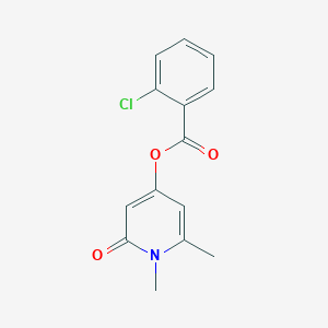 molecular formula C14H12ClNO3 B373070 1,6-Dimethyl-2-oxo-1,2-dihydro-4-pyridinyl 2-chlorobenzoate 