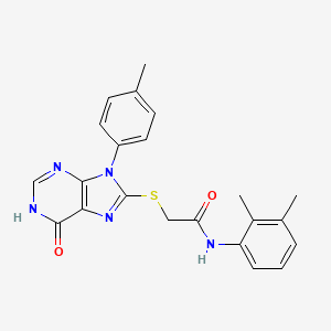 molecular formula C22H21N5O2S B3730700 N-(2,3-dimethylphenyl)-2-{[9-(4-methylphenyl)-6-oxo-6,9-dihydro-1H-purin-8-yl]thio}acetamide 