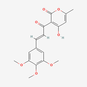 molecular formula C18H18O7 B3730715 4-hydroxy-6-methyl-3-[3-(3,4,5-trimethoxyphenyl)acryloyl]-2H-pyran-2-one 