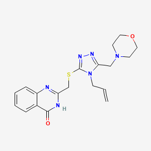 molecular formula C19H22N6O2S B3730727 2-({[4-allyl-5-(4-morpholinylmethyl)-4H-1,2,4-triazol-3-yl]thio}methyl)-4(3H)-quinazolinone 