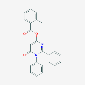 6-Oxo-1,2-diphenyl-1,6-dihydro-4-pyrimidinyl 2-methylbenzoate
