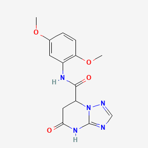 molecular formula C14H15N5O4 B3730751 N-(2,5-dimethoxyphenyl)-5-oxo-4,5,6,7-tetrahydro[1,2,4]triazolo[1,5-a]pyrimidine-7-carboxamide 