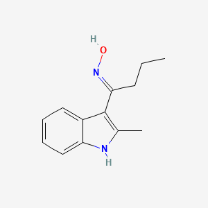molecular formula C13H16N2O B3730759 1-(2-methyl-1H-indol-3-yl)-1-butanone oxime 