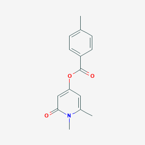 molecular formula C15H15NO3 B373077 1,6-Dimethyl-2-oxo-1,2-dihydro-4-pyridinyl 4-methylbenzoate 