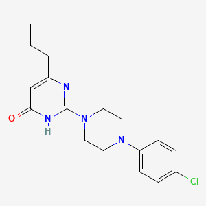 molecular formula C17H21ClN4O B3730786 2-[4-(4-chlorophenyl)-1-piperazinyl]-6-propyl-4(3H)-pyrimidinone 