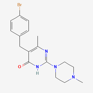 molecular formula C17H21BrN4O B3730789 5-(4-bromobenzyl)-6-methyl-2-(4-methyl-1-piperazinyl)-4(3H)-pyrimidinone 