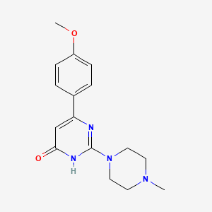 6-(4-methoxyphenyl)-2-(4-methyl-1-piperazinyl)-4(3H)-pyrimidinone