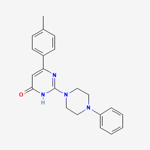 molecular formula C21H22N4O B3730798 6-(4-methylphenyl)-2-(4-phenyl-1-piperazinyl)-4(3H)-pyrimidinone 