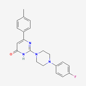 molecular formula C21H21FN4O B3730800 2-[4-(4-fluorophenyl)-1-piperazinyl]-6-(4-methylphenyl)-4(3H)-pyrimidinone 