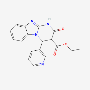 molecular formula C18H16N4O3 B3730818 ethyl 2-oxo-4-(3-pyridinyl)-1,2,3,4-tetrahydropyrimido[1,2-a]benzimidazole-3-carboxylate 