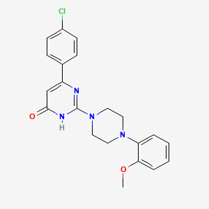 molecular formula C21H21ClN4O2 B3730831 6-(4-chlorophenyl)-2-[4-(2-methoxyphenyl)-1-piperazinyl]-4(3H)-pyrimidinone 