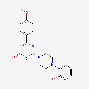 molecular formula C21H21FN4O2 B3730833 2-[4-(2-fluorophenyl)-1-piperazinyl]-6-(4-methoxyphenyl)-4(3H)-pyrimidinone 