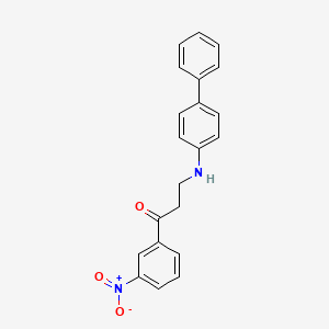 molecular formula C21H18N2O3 B3730850 3-(4-biphenylylamino)-1-(3-nitrophenyl)-1-propanone 