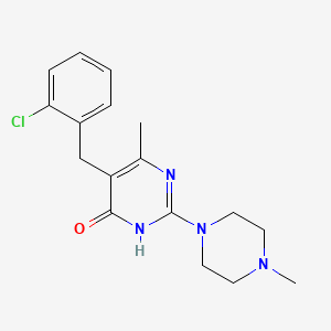 molecular formula C17H21ClN4O B3730854 5-(2-chlorobenzyl)-6-methyl-2-(4-methyl-1-piperazinyl)-4(3H)-pyrimidinone 