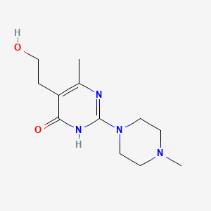 molecular formula C12H20N4O2 B3730862 5-(2-hydroxyethyl)-6-methyl-2-(4-methyl-1-piperazinyl)-4(3H)-pyrimidinone 