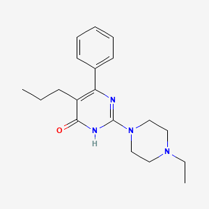 2-(4-ethyl-1-piperazinyl)-6-phenyl-5-propyl-4(3H)-pyrimidinone