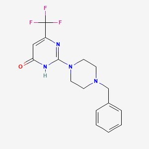 molecular formula C16H17F3N4O B3730882 2-(4-benzyl-1-piperazinyl)-6-(trifluoromethyl)-4(3H)-pyrimidinone 