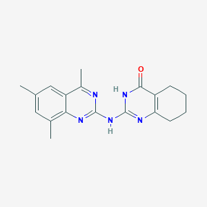 molecular formula C19H21N5O B3730921 2-[(4,6,8-trimethyl-2-quinazolinyl)amino]-5,6,7,8-tetrahydro-4(3H)-quinazolinone 