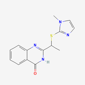 molecular formula C14H14N4OS B3730928 2-{1-[(1-methyl-1H-imidazol-2-yl)thio]ethyl}-4(3H)-quinazolinone 