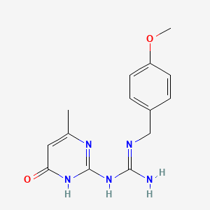 molecular formula C14H17N5O2 B3730942 N-(4-methoxybenzyl)-N'-(4-methyl-6-oxo-1,6-dihydro-2-pyrimidinyl)guanidine CAS No. 907972-03-6