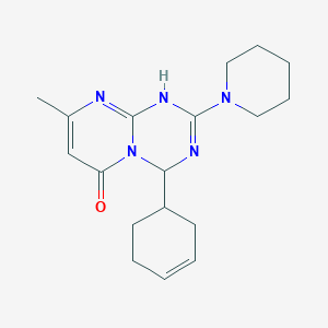 molecular formula C18H25N5O B3730950 4-(3-cyclohexen-1-yl)-8-methyl-2-(1-piperidinyl)-1,4-dihydro-6H-pyrimido[1,2-a][1,3,5]triazin-6-one 