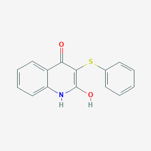 molecular formula C15H11NO2S B373096 2-hydroxy-3-phenylsulfanyl-1H-quinolin-4-one 