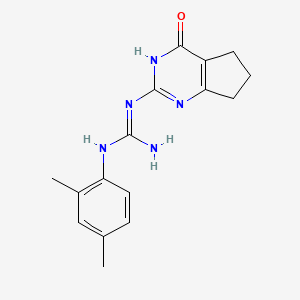 molecular formula C16H19N5O B3730977 N-(2,4-dimethylphenyl)-N'-(4-oxo-4,5,6,7-tetrahydro-3H-cyclopenta[d]pyrimidin-2-yl)guanidine 