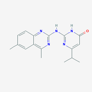 molecular formula C17H19N5O B3730980 2-[(4,6-dimethyl-2-quinazolinyl)amino]-6-isopropyl-4(3H)-pyrimidinone 
