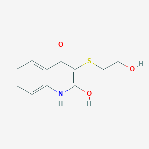 molecular formula C11H11NO3S B373102 2-hydroxy-3-(2-hydroxyethylsulfanyl)-1H-quinolin-4-one 