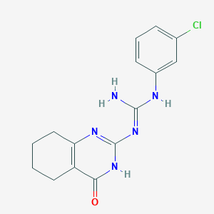 molecular formula C15H16ClN5O B3731031 N-(3-chlorophenyl)-N'-(4-oxo-3,4,5,6,7,8-hexahydro-2-quinazolinyl)guanidine 