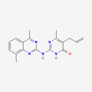 molecular formula C18H19N5O B3731045 5-allyl-2-[(4,8-dimethyl-2-quinazolinyl)amino]-6-methyl-4(3H)-pyrimidinone 