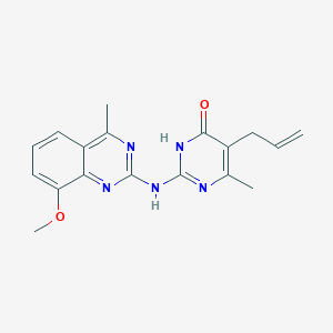 molecular formula C18H19N5O2 B3731049 5-allyl-2-[(8-methoxy-4-methyl-2-quinazolinyl)amino]-6-methyl-4(3H)-pyrimidinone 
