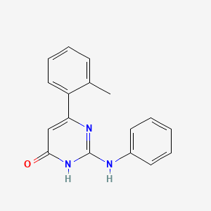 molecular formula C17H15N3O B3731057 2-anilino-6-(2-methylphenyl)-4(3H)-pyrimidinone 