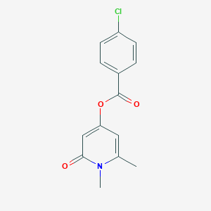 molecular formula C14H12ClNO3 B373106 1,6-Dimethyl-2-oxo-1,2-dihydro-4-pyridinyl 4-chlorobenzoate 