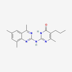 molecular formula C19H23N5O B3731088 6-methyl-5-propyl-2-[(4,6,8-trimethyl-2-quinazolinyl)amino]-4(3H)-pyrimidinone 