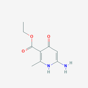 molecular formula C9H12N2O3 B373109 Ethyl 6-amino-4-hydroxy-2-methylnicotinate CAS No. 88518-41-6