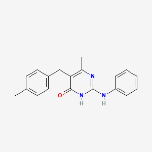 molecular formula C19H19N3O B3731090 2-anilino-6-methyl-5-(4-methylbenzyl)-4(3H)-pyrimidinone 