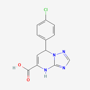 molecular formula C12H9ClN4O2 B3731094 7-(4-chlorophenyl)-4,7-dihydro[1,2,4]triazolo[1,5-a]pyrimidine-5-carboxylic acid 