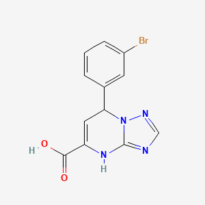 molecular formula C12H9BrN4O2 B3731097 7-(3-bromophenyl)-4,7-dihydro[1,2,4]triazolo[1,5-a]pyrimidine-5-carboxylic acid 